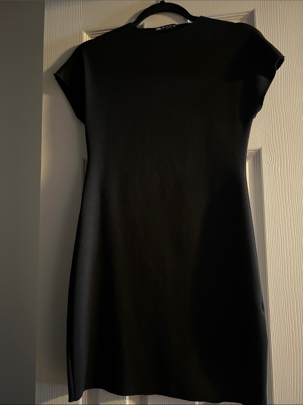 Zara Black SHORT STRETCH KNIT DRESS - Picture 3 of 4